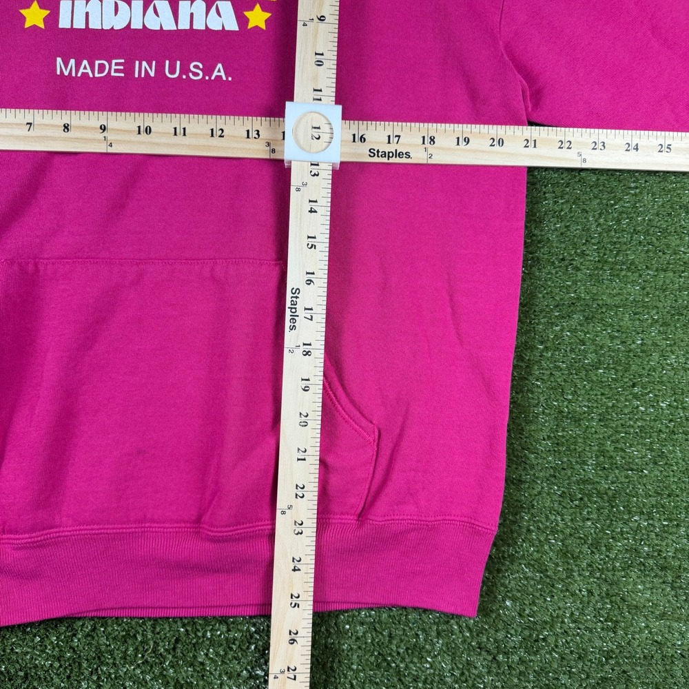 Chic 812 Vintage New Albany Indiana Hoodie Pink Made in USA Men Large XL Graphic - Picture 5 of 6